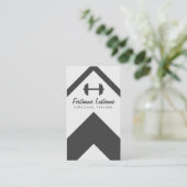 Persönlicher Trainer u. Fitness-Schwarzes u. Weiß Visitenkarte (Stehend Vorderseite)