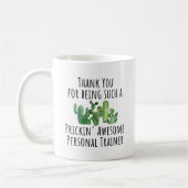 Persönlicher Trainer Vielen Dank für Ihr Dankeschö Kaffeetasse (Links)