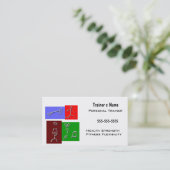 Persönlicher Trainer Visitenkarte (Stehend Vorderseite)