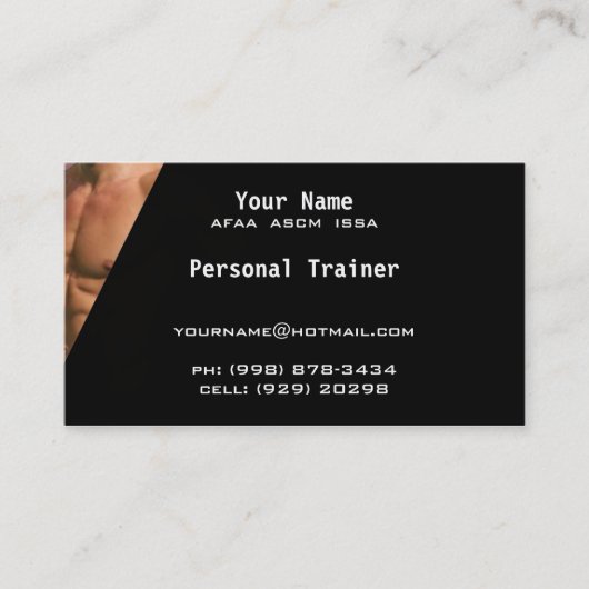 Persönlicher Trainer Visitenkarte (Vorderseite)