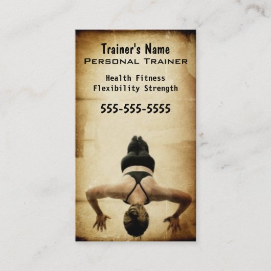 Persönlicher Trainer Visitenkarte (Vorderseite)
