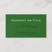 Persönlicher Trainer Visitenkarte (Rückseite)