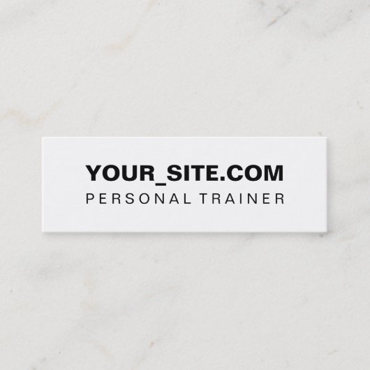 Persönlicher Trainer-Website-Verkauf Mini Visitenkarte (Vorderseite)
