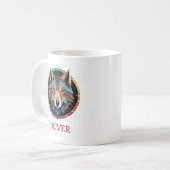 Persönlicher Umarmung des geometrischen Wolfs Kaffeetasse (Vorderseite Links)