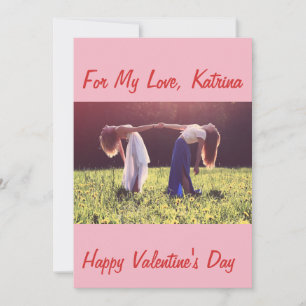 PERSÖNLICHER VALENTINSTAG FÜR LESBISCHE PARTNERINN FEIERTAGSKARTE