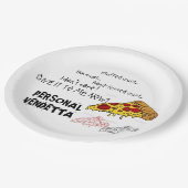 Persönlicher Vendettapapier-Pizza-Teller für Pappteller (Schrägansicht)