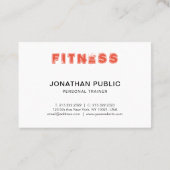 Persönlicher Visitenkarte (Rückseite)