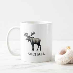 Persönlicher Wald-Elch im Winter Kaffeetasse