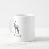 Persönlicher Wald-Elch im Winter Kaffeetasse (Vorderseite Links)