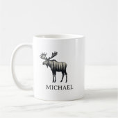 Persönlicher Wald-Elch im Winter Kaffeetasse (Links)