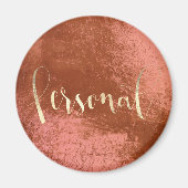 Persönlicher Weekly-Planner Pink Blush Copper Gold Magnet (Vorne)