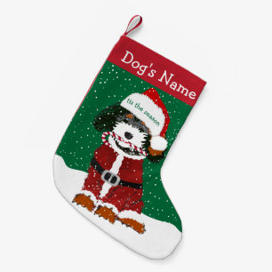 Persönlicher Weihnachtsmann Berner Doodle Kleiner Weihnachtsstrumpf