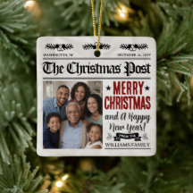 Persönlicher Weihnachtszeitungs-Schmuck, Familienf