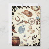 Persönlicher Western Eine kleine CowBoy Babydusche Einladung (Rückseite)