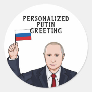 PERSÖNLICHER WLADIMIR PUTIN RUNDER AUFKLEBER