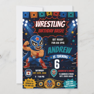Persönlicher Wrestling-Geburtstag für Jungen Einladung
