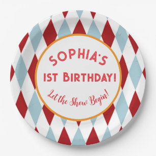 Persönlicher Zirkus-Geburtstag Pappteller