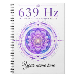 Persönliches 639 Hz Solfeggio-Frequenz-Notizbuch Notizblock