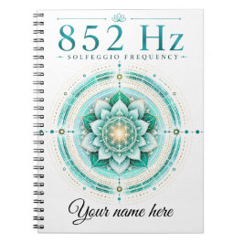 Persönliches 852 Hz Solfeggio-Frequenz-Notizbuch Notizblock