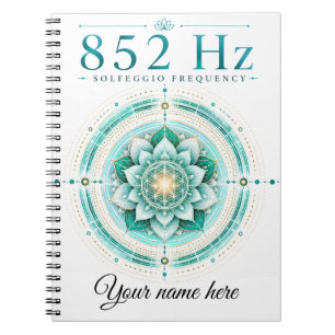 Persönliches 852 Hz Solfeggio-Frequenz-Notizbuch Notizblock