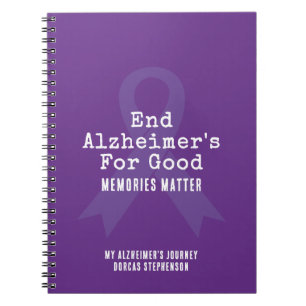 Persönliches Alzheimer-Bewusstseins-Tagebuch Notizblock