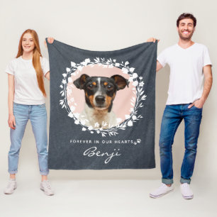 Persönliches Andenken an Verstorbene Hunde - Foto- Fleecedecke