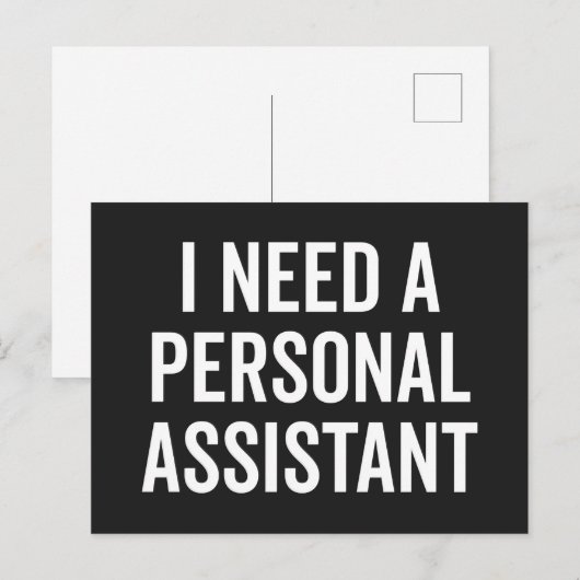 Persönliches Assistenzangebot Postkarte (Vorne/Hinten)