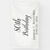Persönliches Banner zum 80. Geburtstag (Vertikal)