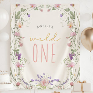 Persönliches Banner zum Geburtstag des Wilden 1. G Wandteppich