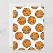 Persönliches Basketball Geburtstags Einladung Part (Rückseite)