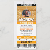 Persönliches Basketballticket mit Foto Einladung (Vorderseite)