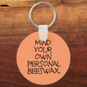 Persönliches Bienenwachs Schlüsselanhänger (Vorderseite)