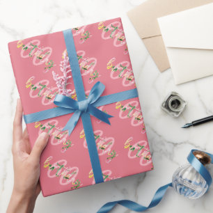 Persönliches Blumengeschenk zum Sommergeburtstag Geschenkpapier