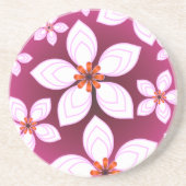 Persönliches Blumenmuster-Geschenk Getränkeuntersetzer (Vorne)