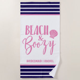 Persönliches Brautjungfern Strand-& Trink-Tuch Strandtuch