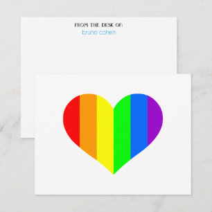 Persönliches Briefpapier: Regenbogenherz Einladung