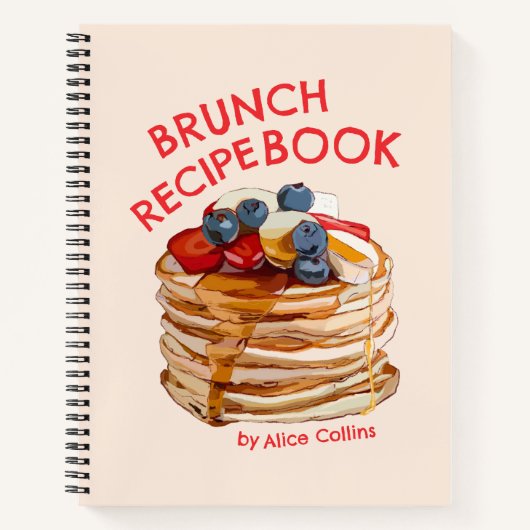 Persönliches Brunch Rezept Buch mit Illustration (Vorderseite)