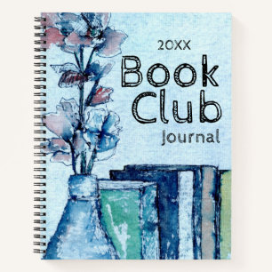 Persönliches Buchclub-Tagebuch Blumenstrauß Notizblock