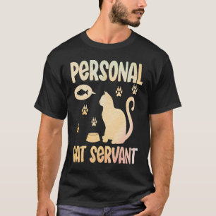 Persönliches Cat Servant Watercolor Süße Tier T-Shirt
