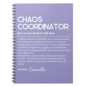 Persönliches Chaos-Koordinator-Notizbuch, Lustige  Notizblock