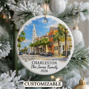 Persönliches Charleston, individuelles South Carol Keramik Ornament