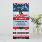 Persönliches digitales Hockey-Game-Ticket Geburtst Einladung (Stehend Vorderseite)