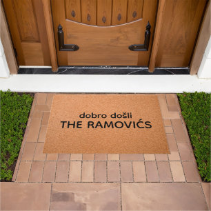 Persönliches Dobro Došli Die Ramovićs Willkommen z Fußmatte