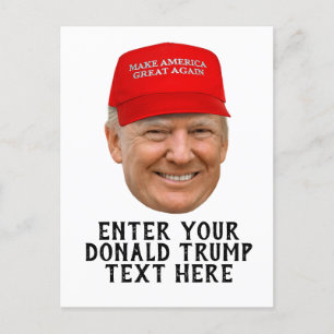 PERSÖNLICHES DONALD TRUMP MAGA POSTKARTE