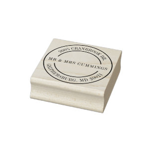 Persönliches elegantes Rücksendeadresse-Paar Gummistempel