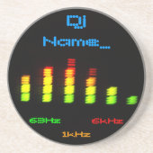 Persönliches Entzerrer-Bar EQ DJ - addieren Sie Sandstein Untersetzer (Vorne)