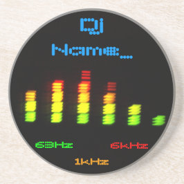 Persönliches Entzerrer-Bar EQ DJ - addieren Sie Sandstein Untersetzer