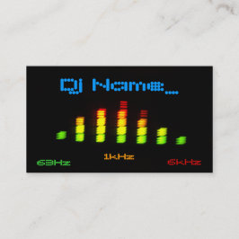 Persönliches Entzerrer-Bar EQ DJ - addieren Sie Visitenkarte