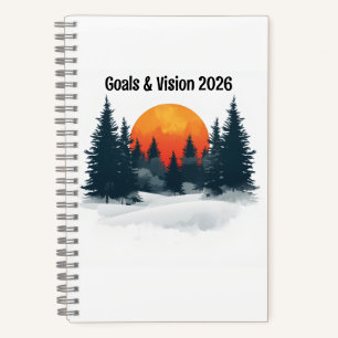 Persönliches Erfolgs-Mindset-Notizbuch 2026 Ziele Notizblock