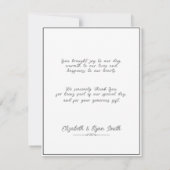 Persönliches Foto, danke Karte (Rückseite)